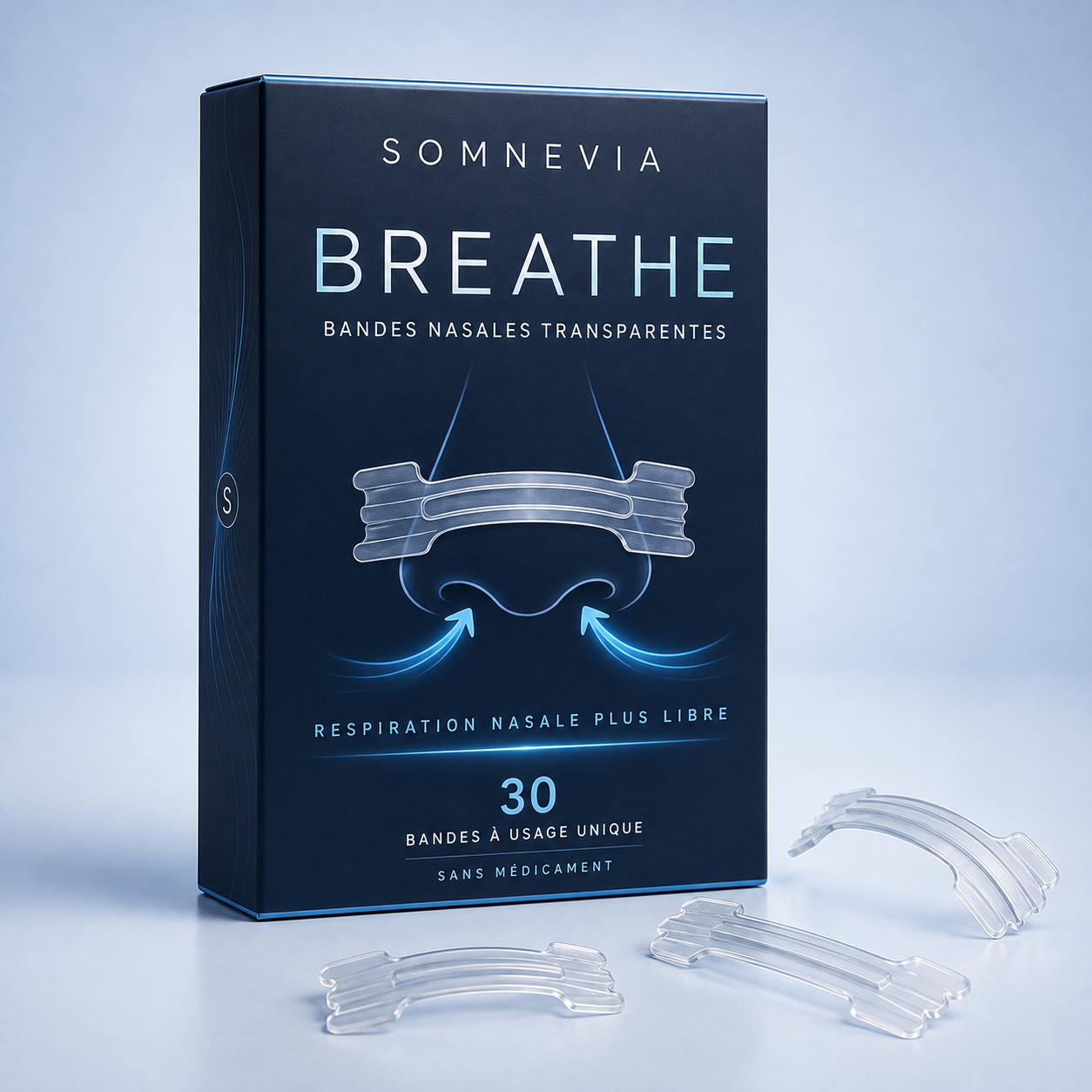 SOMNEVIA Breathe — Transparente Nasenstreifen